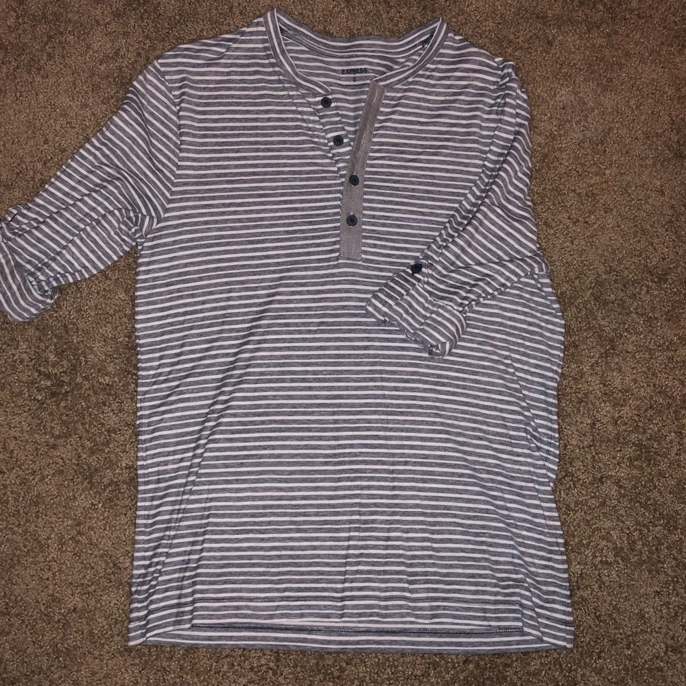 Express Men’s Striped Henley